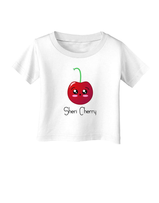 Sheri Cherry Text Infant T-Shirt-Infant T-Shirt-TooLoud-White-06-Months-Davson Sales