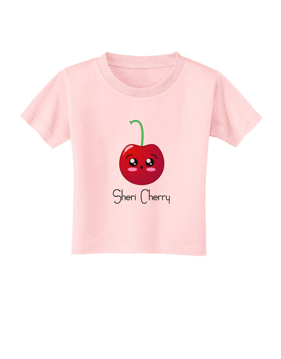 Sheri Cherry Text Toddler T-Shirt-Toddler T-Shirt-TooLoud-White-2T-Davson Sales