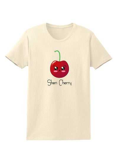 Sheri Cherry Text Womens T-Shirt-Womens T-Shirt-TooLoud-Natural-X-Small-Davson Sales