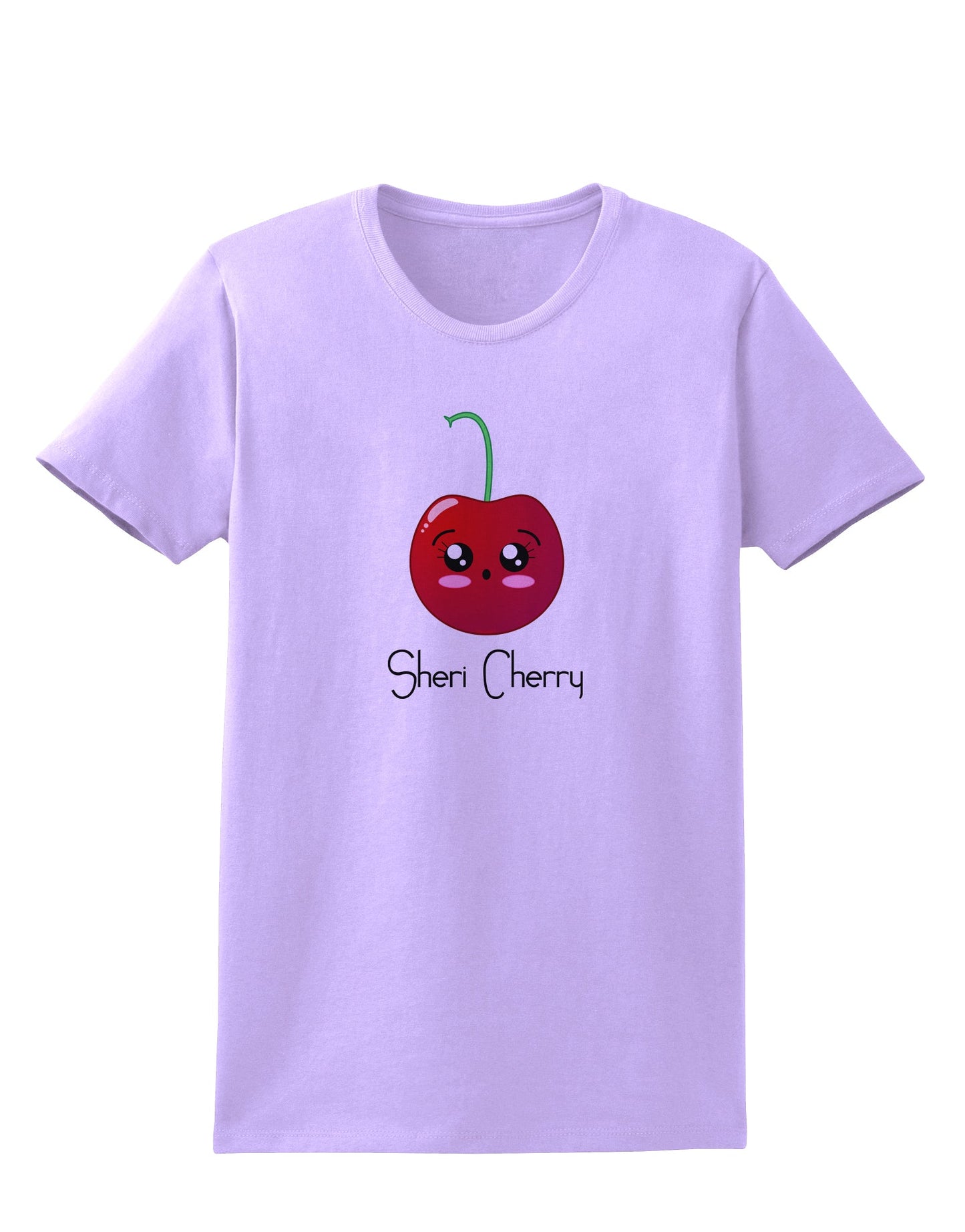 Sheri Cherry Text Womens T-Shirt-Womens T-Shirt-TooLoud-Lavender-X-Small-Davson Sales