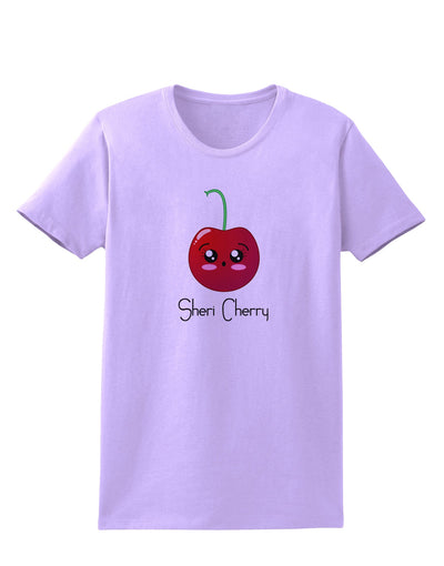 Sheri Cherry Text Womens T-Shirt-Womens T-Shirt-TooLoud-Lavender-X-Small-Davson Sales