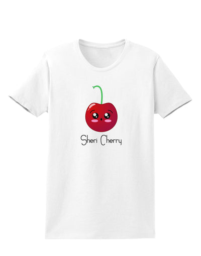 Sheri Cherry Text Womens T-Shirt-Womens T-Shirt-TooLoud-White-X-Small-Davson Sales