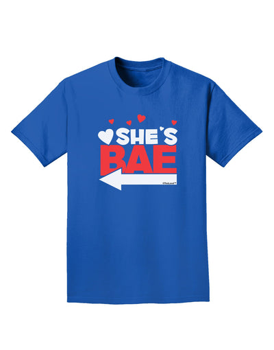 She's BAE - Left Arrow Adult Dark T-Shirt-Mens T-Shirt-TooLoud-Royal-Blue-Small-Davson Sales