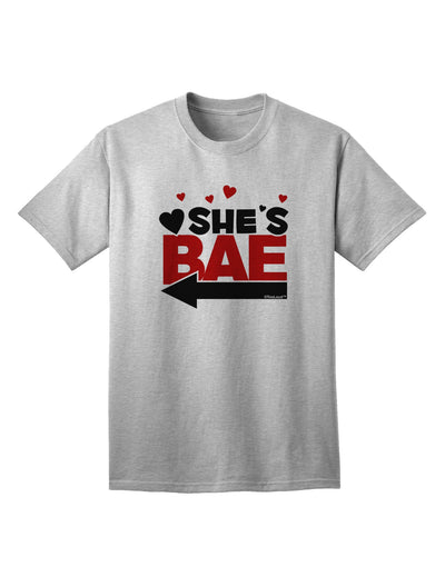 She's BAE - Left Arrow Adult T-Shirt-Mens T-Shirt-TooLoud-AshGray-Small-Davson Sales