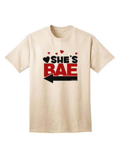 She's BAE - Left Arrow Adult T-Shirt-Mens T-Shirt-TooLoud-Natural-Small-Davson Sales