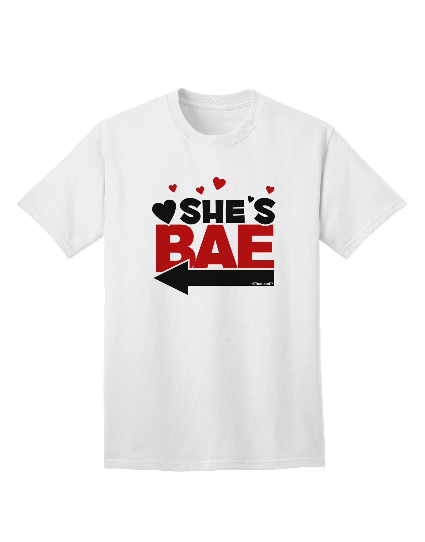 She's BAE - Left Arrow Adult T-Shirt-Mens T-Shirt-TooLoud-White-Small-Davson Sales