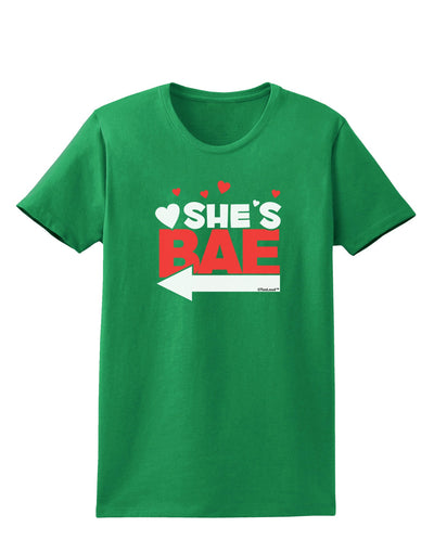 She's BAE - Left Arrow Womens Dark T-Shirt-Womens T-Shirt-TooLoud-Kelly-Green-X-Small-Davson Sales