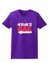 She's BAE - Left Arrow Womens Dark T-Shirt-Womens T-Shirt-TooLoud-Purple-X-Small-Davson Sales