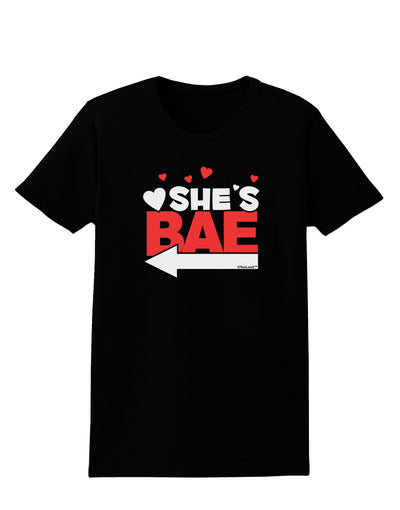 She's BAE - Left Arrow Womens Dark T-Shirt-Womens T-Shirt-TooLoud-Black-X-Small-Davson Sales