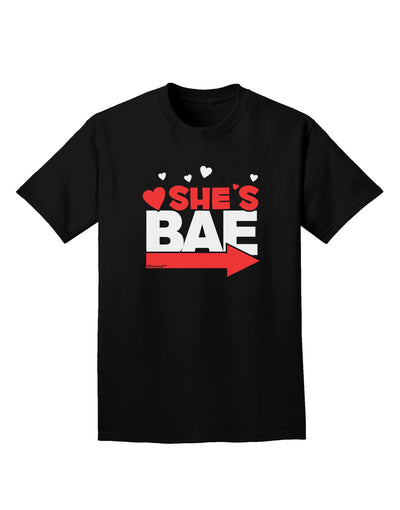 She's BAE - Right Arrow Adult Dark T-Shirt-Mens T-Shirt-TooLoud-Black-Small-Davson Sales