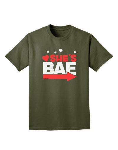 She's BAE - Right Arrow Adult Dark T-Shirt-Mens T-Shirt-TooLoud-Military-Green-Small-Davson Sales