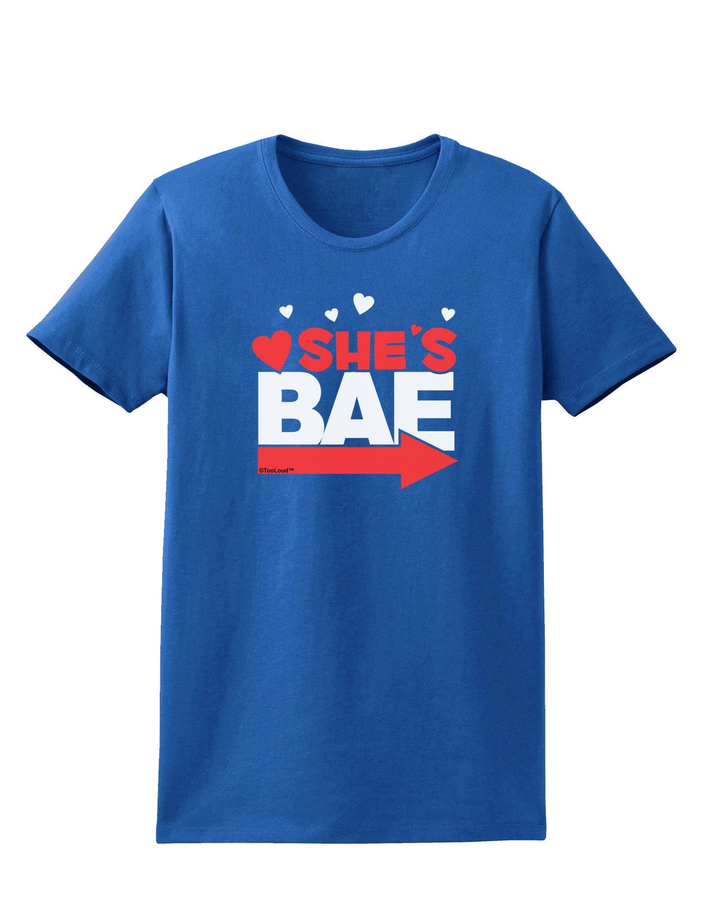 She's BAE - Right Arrow Womens Dark T-Shirt-Womens T-Shirt-TooLoud-Royal-Blue-X-Small-Davson Sales