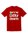 She's My Lucky Charm - Matching Couples Design Adult Dark T-Shirt by TooLoud-Mens T-Shirt-TooLoud-Red-Small-Davson Sales