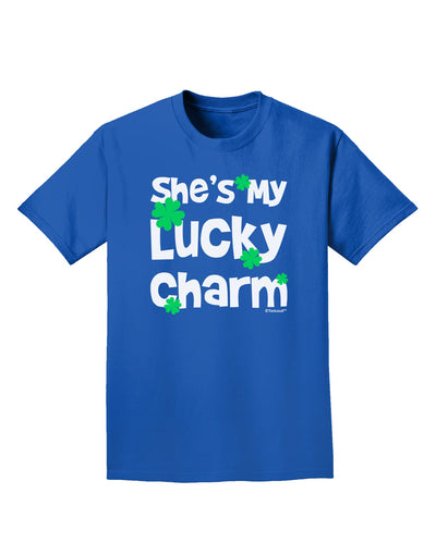 She's My Lucky Charm - Matching Couples Design Adult Dark T-Shirt by TooLoud-Mens T-Shirt-TooLoud-Royal-Blue-Small-Davson Sales