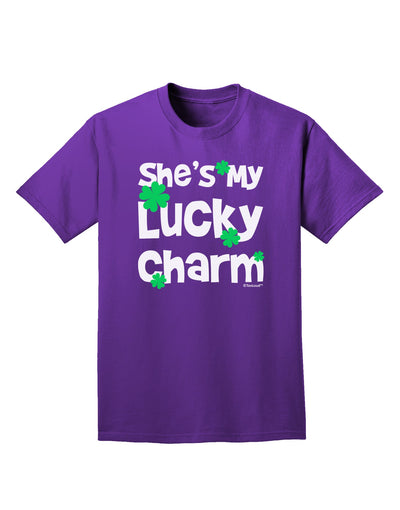 She's My Lucky Charm - Matching Couples Design Adult Dark T-Shirt by TooLoud-Mens T-Shirt-TooLoud-Purple-Small-Davson Sales