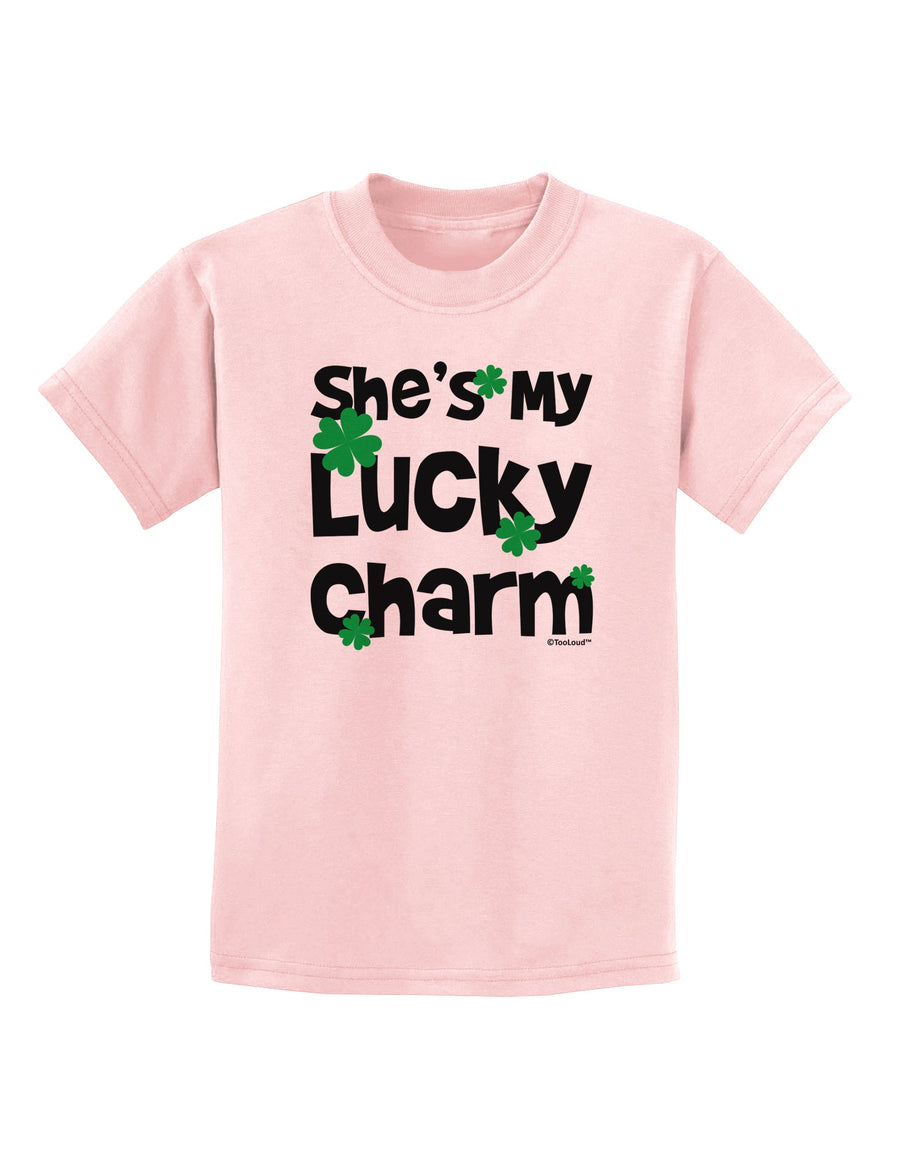 She's My Lucky Charm - Matching Couples Design Childrens T-Shirt by TooLoud-Childrens T-Shirt-TooLoud-White-X-Small-Davson Sales