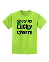 She's My Lucky Charm - Matching Couples Design Childrens T-Shirt by TooLoud-Childrens T-Shirt-TooLoud-Lime-Green-X-Small-Davson Sales