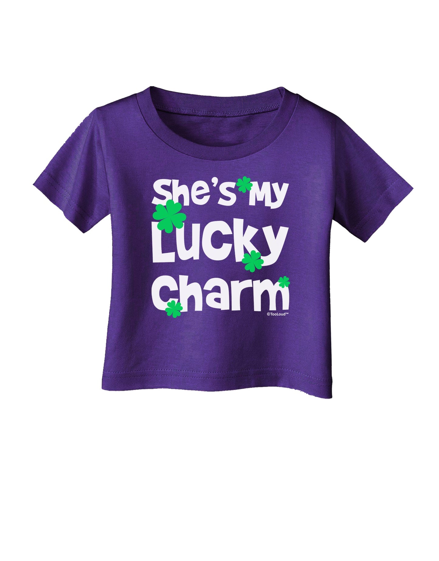 She's My Lucky Charm - Matching Couples Design Infant T-Shirt Dark by TooLoud-Infant T-Shirt-TooLoud-Purple-06-Months-Davson Sales
