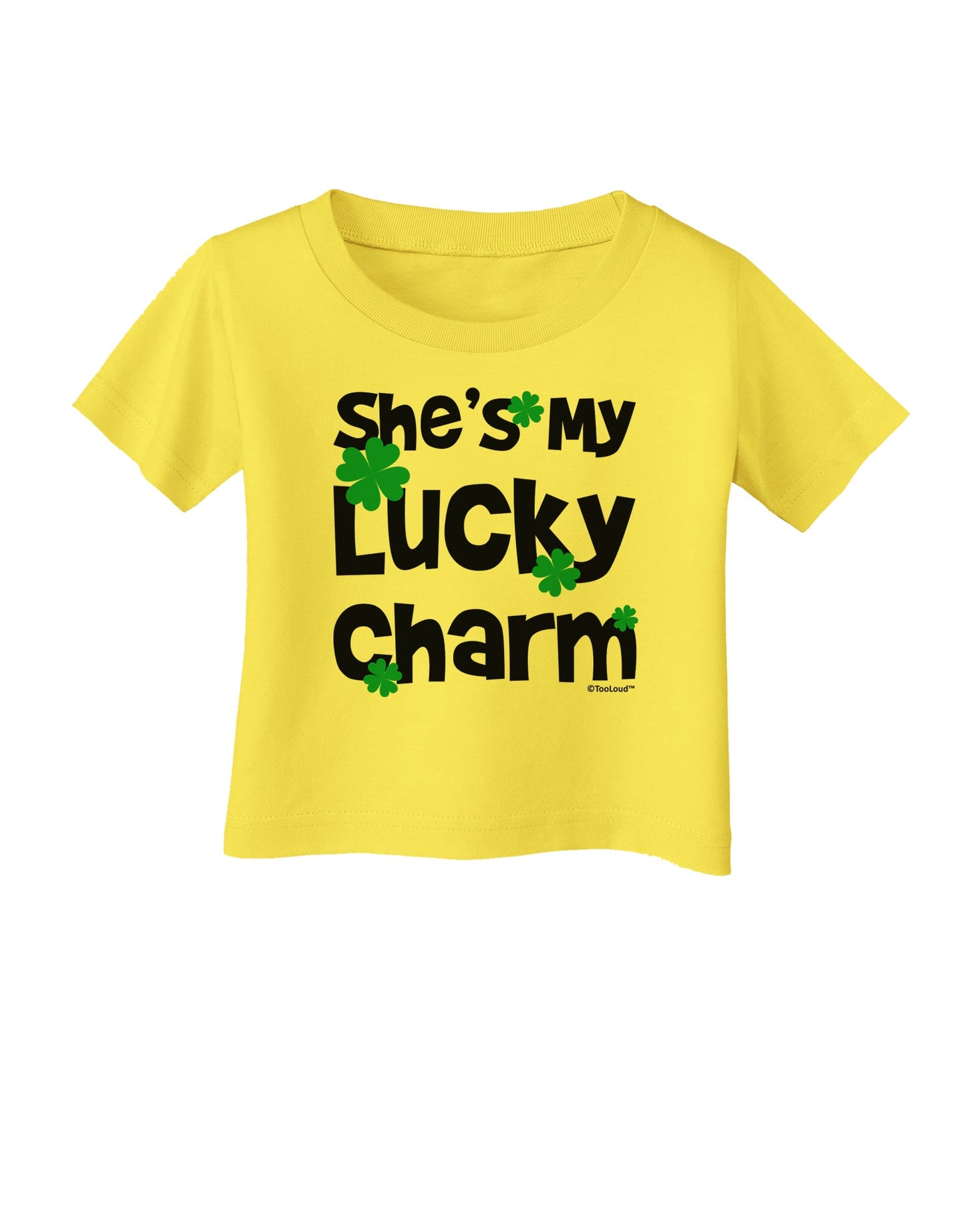 She's My Lucky Charm - Matching Couples Design Infant T-Shirt by TooLoud-Infant T-Shirt-TooLoud-Yellow-06-Months-Davson Sales