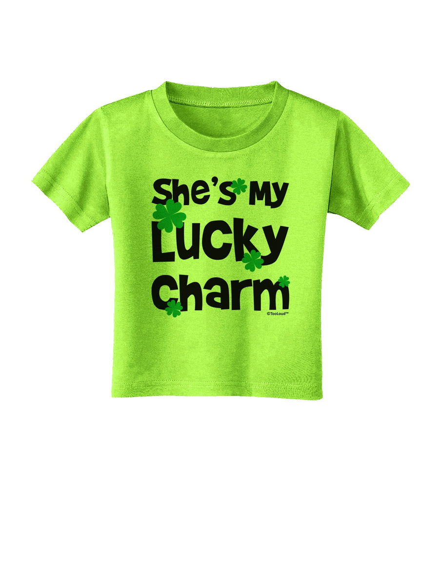 She's My Lucky Charm - Matching Couples Design Toddler T-Shirt by TooLoud-Toddler T-Shirt-TooLoud-White-2T-Davson Sales