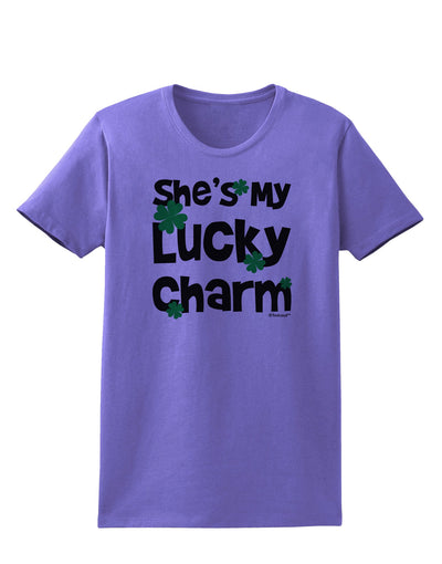 She's My Lucky Charm - Matching Couples Design Womens T-Shirt by TooLoud-Womens T-Shirt-TooLoud-Violet-X-Small-Davson Sales