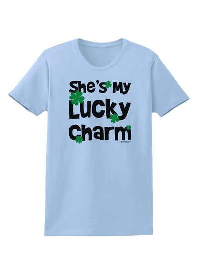 She's My Lucky Charm - Matching Couples Design Womens T-Shirt by TooLoud-Womens T-Shirt-TooLoud-Light-Blue-X-Small-Davson Sales