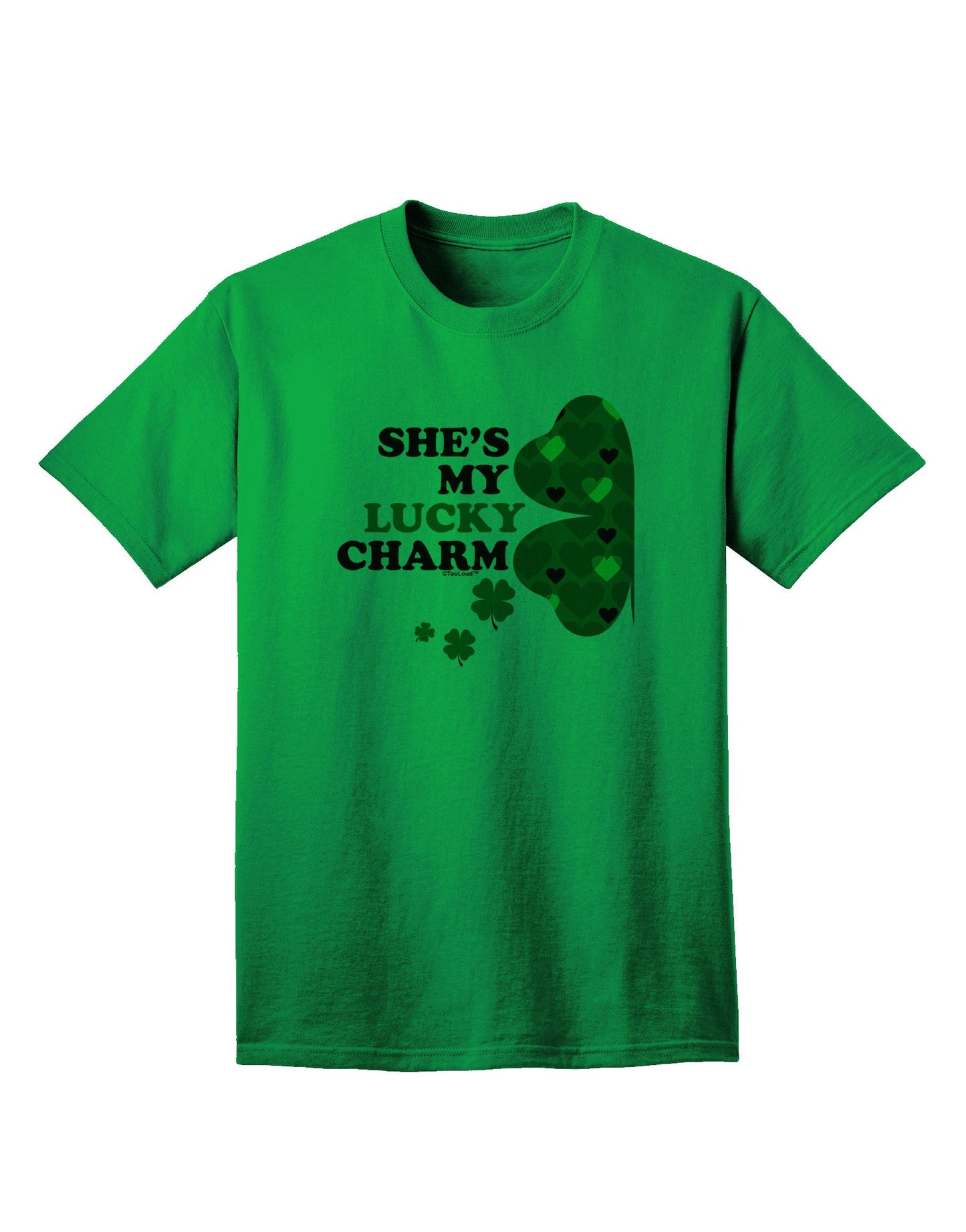 She's My Lucky Charm - Premium Left Adult T-Shirt for the Modern Gentleman-Mens T-shirts-TooLoud-Kelly-Green-Small-Davson Sales