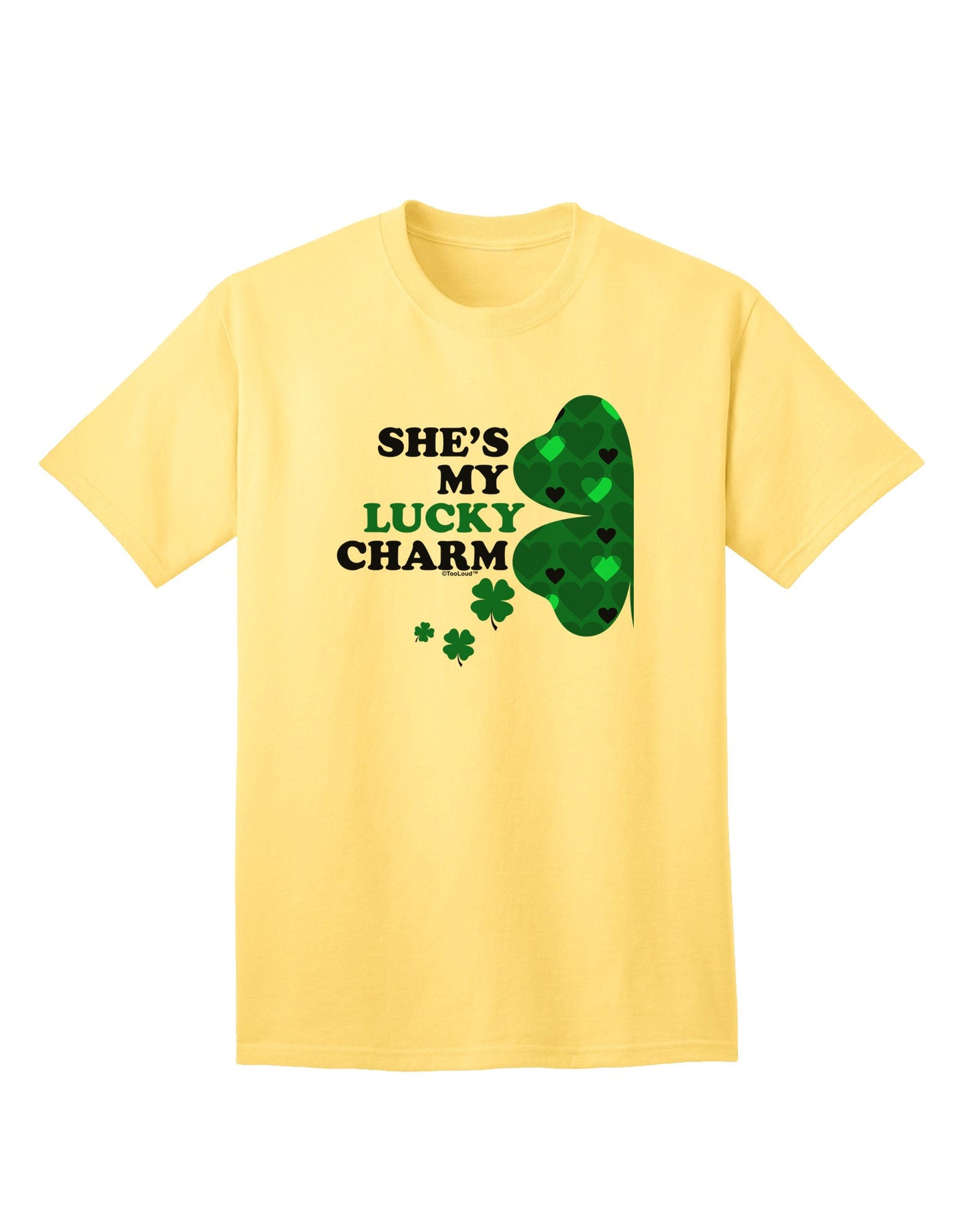 She's My Lucky Charm - Premium Left Adult T-Shirt for the Modern Gentleman-Mens T-shirts-TooLoud-Yellow-Small-Davson Sales