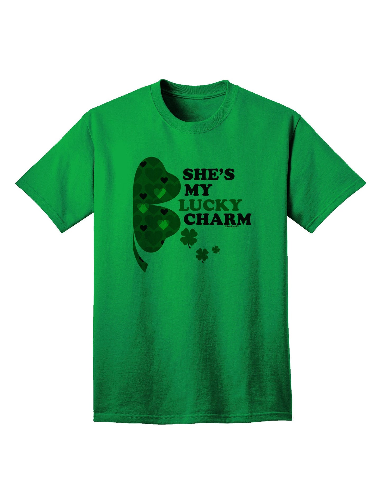She's My Lucky Charm - Premium Right Adult T-Shirt for the Modern Gentleman-Mens T-shirts-TooLoud-Kelly-Green-Small-Davson Sales
