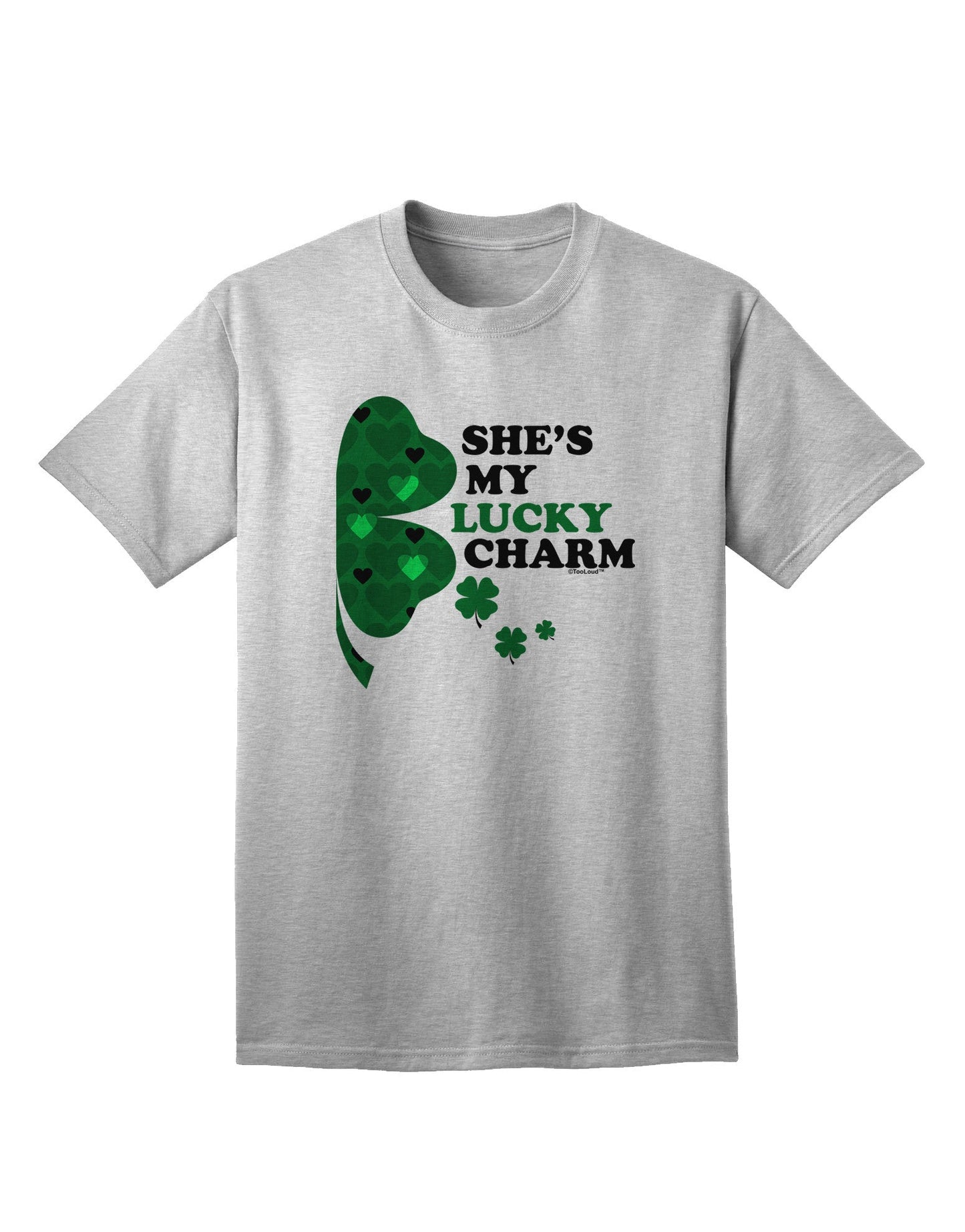 She's My Lucky Charm - Premium Right Adult T-Shirt for the Modern Gentleman-Mens T-shirts-TooLoud-AshGray-Small-Davson Sales