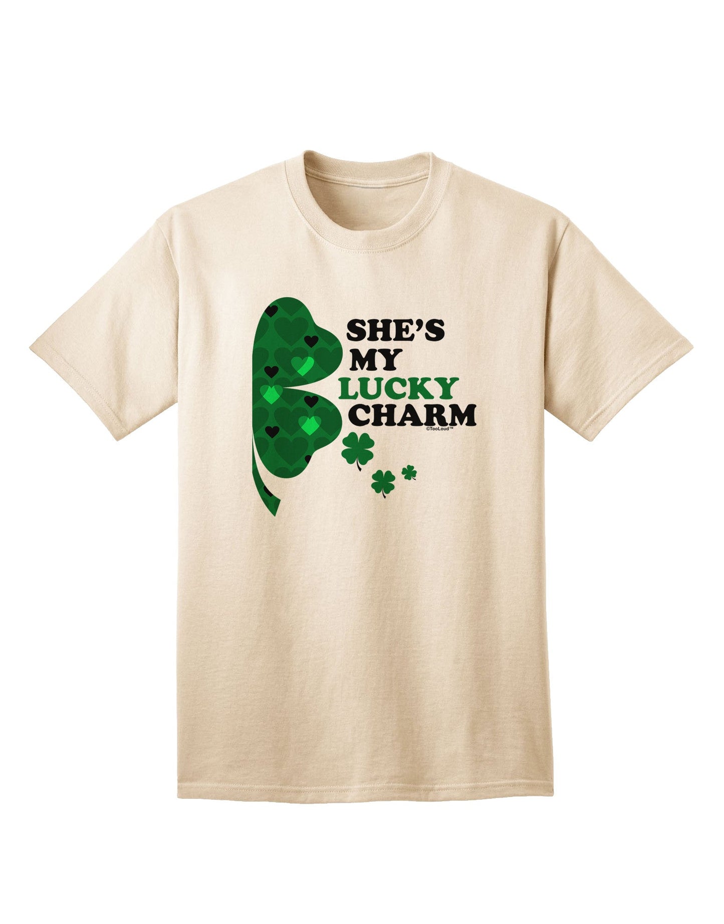 She's My Lucky Charm - Premium Right Adult T-Shirt for the Modern Gentleman-Mens T-shirts-TooLoud-Natural-Small-Davson Sales
