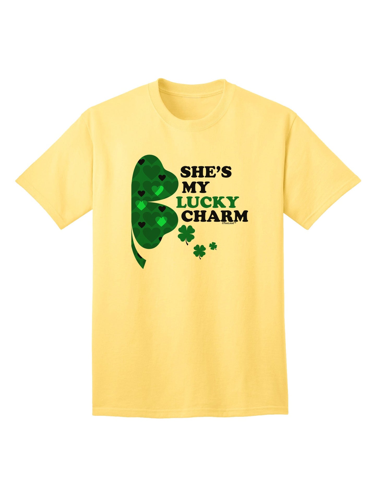 She's My Lucky Charm - Premium Right Adult T-Shirt for the Modern Gentleman-Mens T-shirts-TooLoud-Yellow-Small-Davson Sales