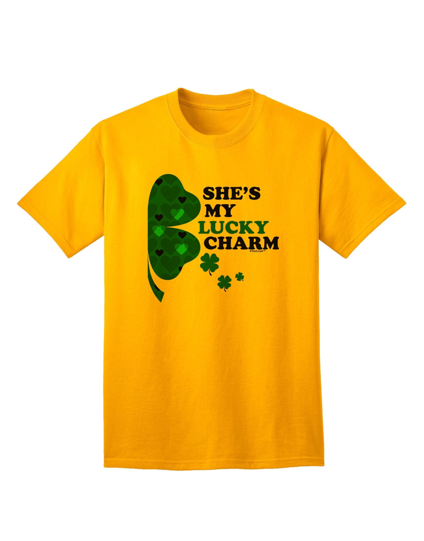 She's My Lucky Charm - Premium Right Adult T-Shirt for the Modern Gentleman-Mens T-shirts-TooLoud-Gold-Small-Davson Sales