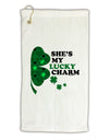 She's My Lucky Charm - Right Micro Terry Gromet Golf Towel 16 x 25 inch-Golf Towel-TooLoud-White-Davson Sales