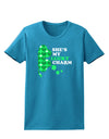 She's My Lucky Charm - Right Womens Dark T-Shirt-TooLoud-Turquoise-X-Small-Davson Sales