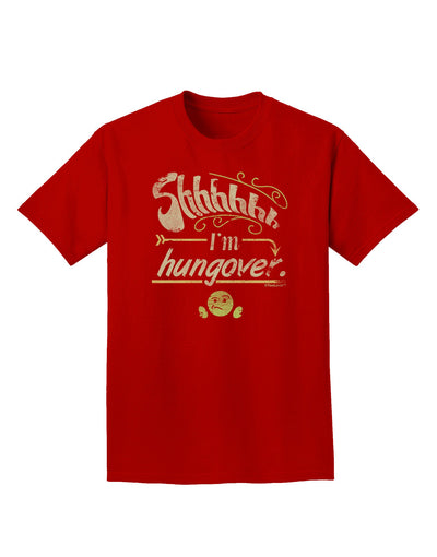 Shhh Im Hungover Funny Adult Dark T-Shirt-Mens T-Shirt-TooLoud-Red-Small-Davson Sales