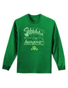 Shhh Im Hungover Funny Adult Long Sleeve Dark T-Shirt-TooLoud-Kelly-Green-Small-Davson Sales