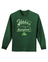 Shhh Im Hungover Funny Adult Long Sleeve Dark T-Shirt-TooLoud-Dark-Green-Small-Davson Sales