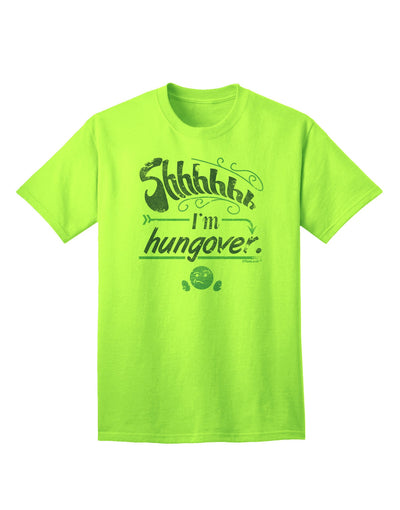 Shhh Im Hungover Funny Adult T-Shirt-Mens T-Shirt-TooLoud-Neon-Green-Small-Davson Sales