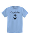 Ship Captain Nautical Anchor Boating Childrens T-Shirt-Childrens T-Shirt-TooLoud-Light-Blue-X-Small-Davson Sales