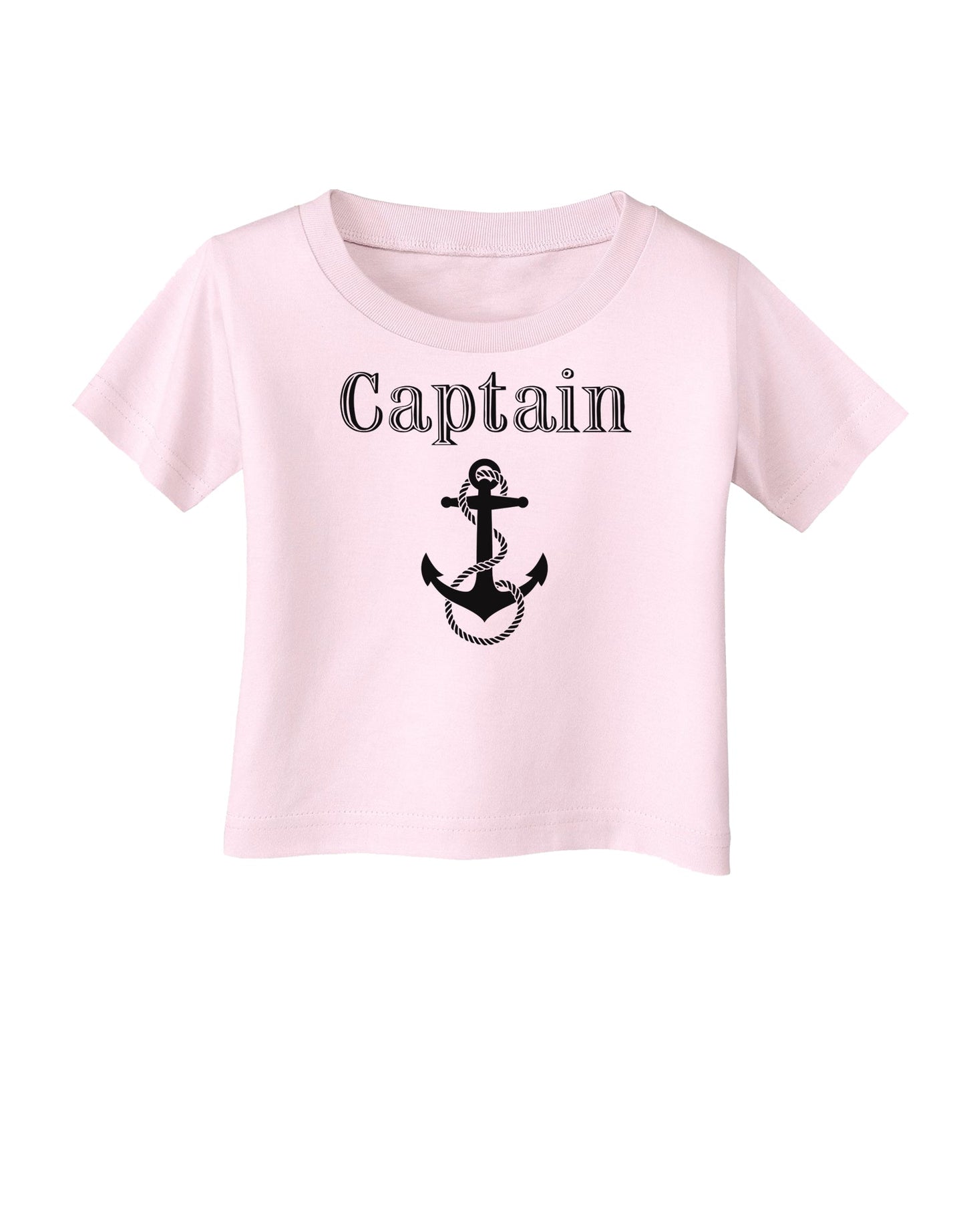 Ship Captain Nautical Anchor Boating Infant T-Shirt-Infant T-Shirt-TooLoud-Light-Pink-06-Months-Davson Sales