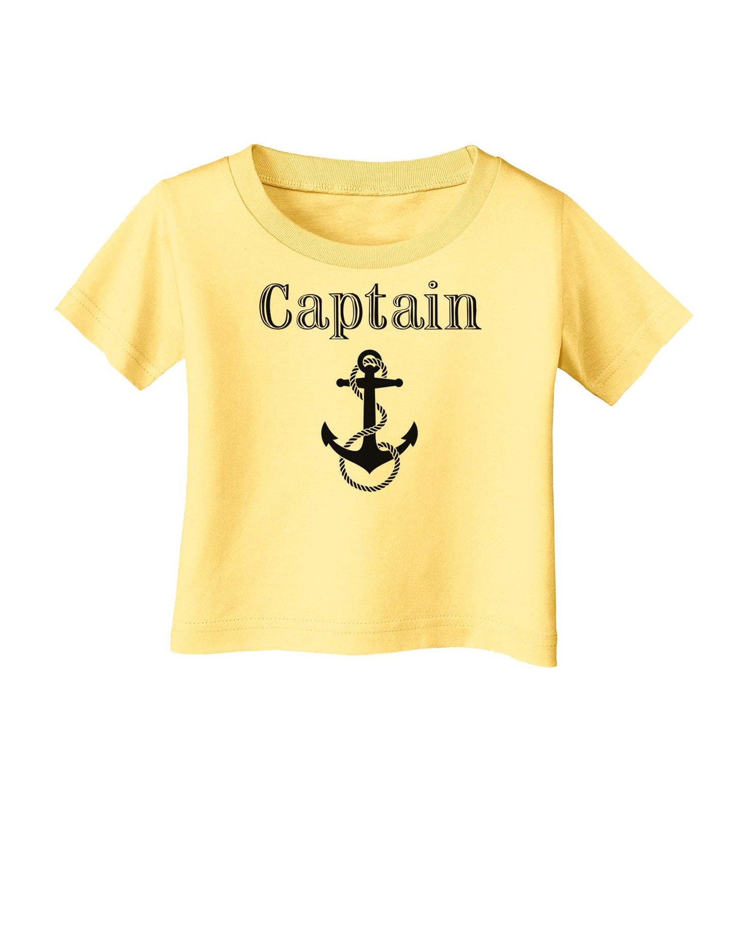 Ship Captain Nautical Anchor Boating Infant T-Shirt-Infant T-Shirt-TooLoud-Daffodil-Yellow-06-Months-Davson Sales