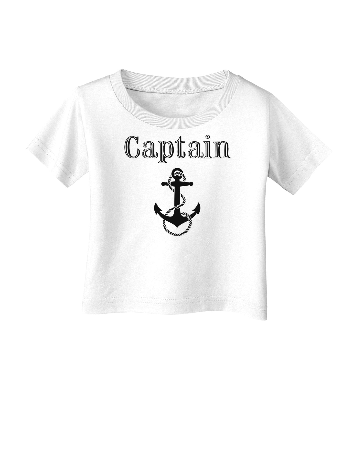 Ship Captain Nautical Anchor Boating Infant T-Shirt-Infant T-Shirt-TooLoud-White-06-Months-Davson Sales