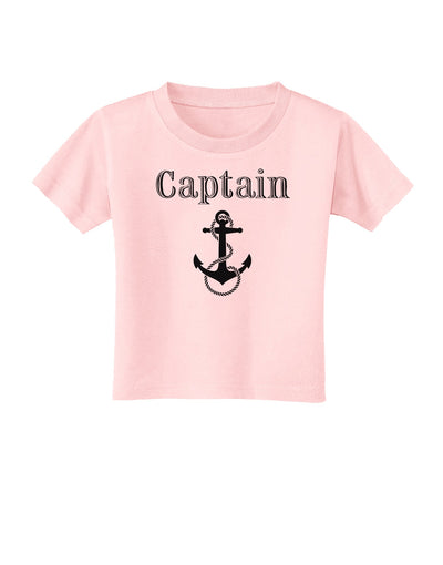 Ship Captain Nautical Anchor Boating Toddler T-Shirt-Toddler T-Shirt-TooLoud-Light-Pink-2T-Davson Sales