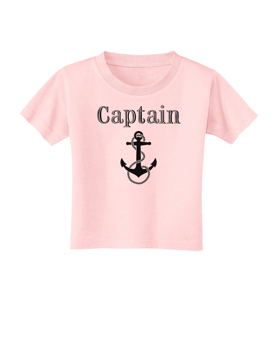 Ship Captain Nautical Anchor Boating Toddler T-Shirt-Toddler T-Shirt-TooLoud-White-2T-Davson Sales