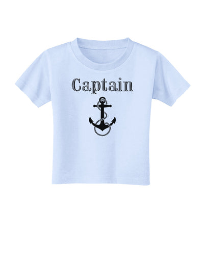 Ship Captain Nautical Anchor Boating Toddler T-Shirt-Toddler T-Shirt-TooLoud-Light-Blue-2T-Davson Sales