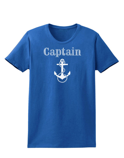 Ship Captain Nautical Anchor Boating Womens Dark T-Shirt-TooLoud-Royal-Blue-X-Small-Davson Sales