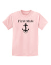 Ship First Mate Nautical Anchor Boating Childrens T-Shirt-Childrens T-Shirt-TooLoud-PalePink-X-Small-Davson Sales