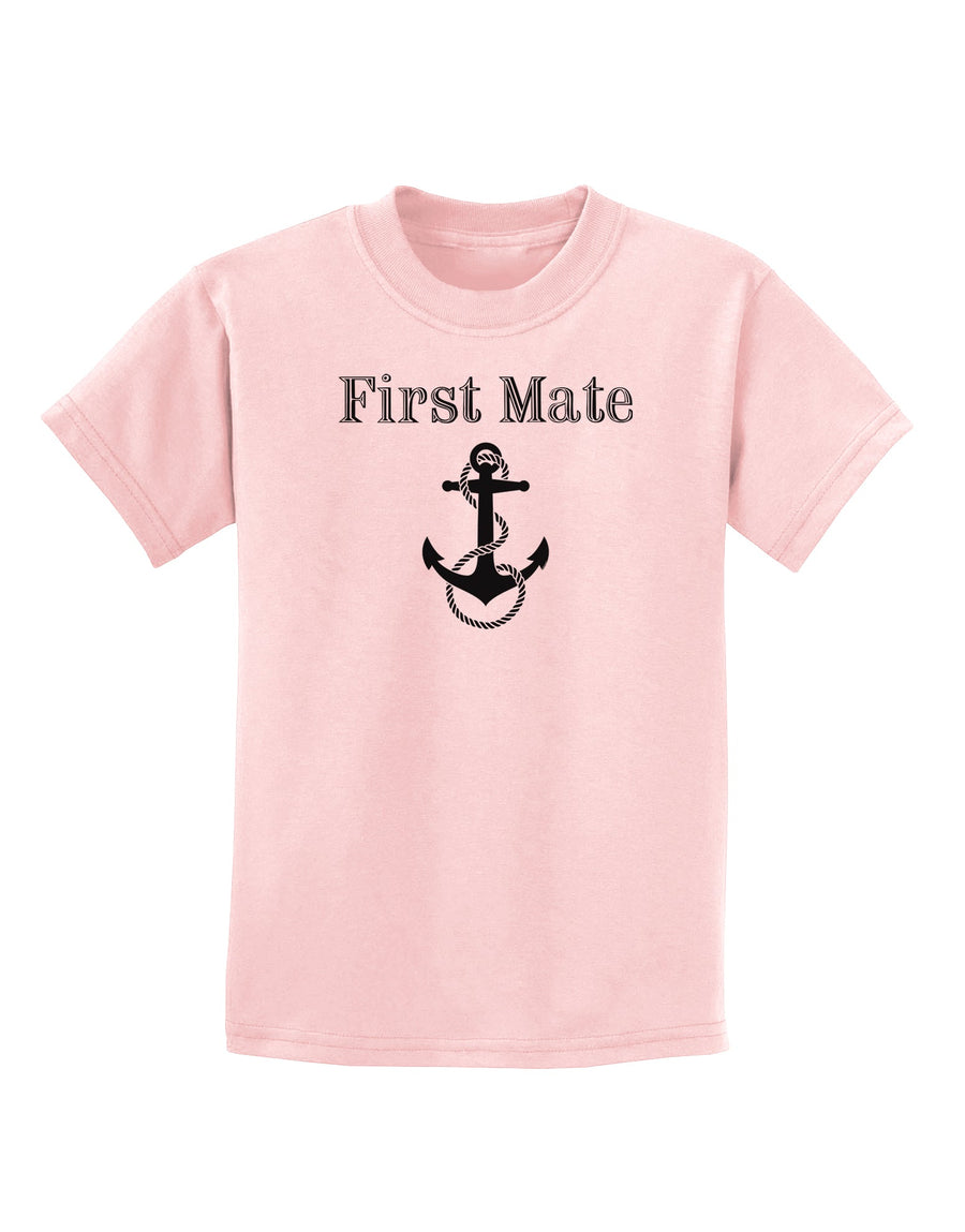 Ship First Mate Nautical Anchor Boating Childrens T-Shirt-Childrens T-Shirt-TooLoud-White-X-Small-Davson Sales