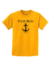 Ship First Mate Nautical Anchor Boating Childrens T-Shirt-Childrens T-Shirt-TooLoud-Gold-X-Small-Davson Sales